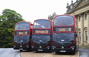 Transdev route 36 line up at Harewood House launch 