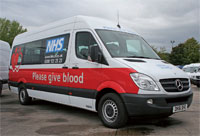 NHS Bloodbank takes 38 EvoBus Sprinters