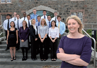 The16 successful graduate recruits with Linda Guthrie, Head of Learning and Development at FirstGroup