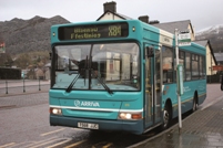 Groeneveld’s Oilmaster will now be standard on all Arriva UK buses. A Mini Pointer Dart is seen at Blaenau Ffestiniog on route X84 to Llandudno