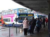 Paignton bus station. Devon County Council is backing ATCO’s petition