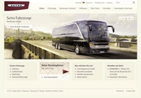 The focus of Setra’s new website is its three model series: TopClass, ComfortClass and MultiClass