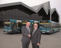Arriva Scotland West MD Richard Hall and Denis McKenn, vice chairman of Strathclyde Partnership for Transport