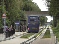 Two Stagecoach ADL E400 Scanias are pictured here by Matthew Wool on the day the Busway officially opened (August 7) 
