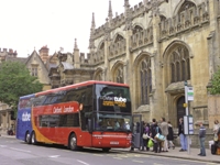 Stagecoach’s tri-axle Van Hool Oxford Tube coaches make an impressive sight wherever they are pictured – central Oxford is no exception