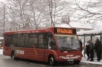 One of trent barton’s Nines buses battling last December’s arctic conditions