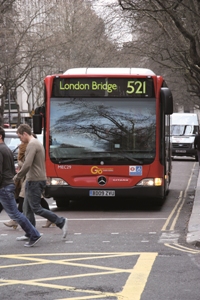 Mileage growth of around 2% is expected for the first half of 2012 in the London operations. A London General Mercedes-Benz Citaro is seen here