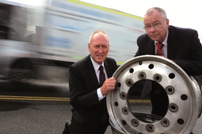 Paul Goggins MP (left) and John Ellis, managing director of Motor Wheel Service want safety and security introduced to used CV wheel sales