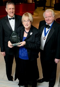 Left to Right: CPT national president Mark Yexley, Cllr Linda Bigham and West Midlands regional chairman Mike de Courcey