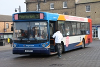 The new proposals are a response to government’s belief for the need to reform bus industry subsidy. A Stagecoach Cambridgeshire Alexanderbodied MAN is awaiting departure from Whittlesey Market Place on February 4, 2012
