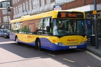 Anglian Bus operates routes into Norwich, pictured here in May 2011