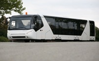 Viseon Neoplan apron airport bus can accommodate up to 137 standees