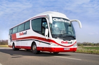 A Scania Irizar coach in Chalkwell’s attractive livery