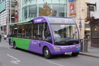 An NCT Optare Solo SR works route 87 to Arnold