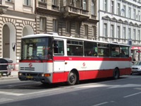 One of DPP’s red and white buses