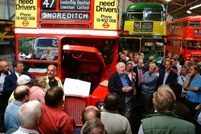 Matthew Wooll took this photo of Colin (leaning on the wing of the bus) holding his audience’s interest at the 2001 RML40 event at Cobham