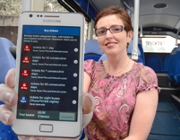 Nikki Honer shows pre-paid ticketless ticket choice available from the app