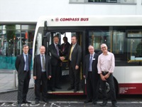 Brighton & Hove MD Roger French, Andrew Boag, Norman Baker, Bus Users UK General Manager Stephen Morris and Ian Davey, Chairman of Transport Committee at Brighton & Hove Council