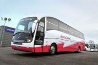 The Sunsundegui-bodied Volvo B9R follows the Volvo B12B and B10M which Arena Travel previously owned
