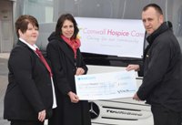 Left to right: Paula Hoskin – Williams Travel, Tours Manager, Sarah Newton – Community Fundraiser, Cornwall Hospice Care, Garry Williams – Williams Travel, Operations Manager