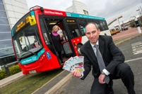 Steve Hale, General Manager National Express West Midlands, and Cllr Kath Hartley, Centro’s Vice Chairman, at the launch