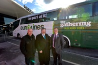 Left to right: Simon Gregory Director Market, Tourism Ireland, Minister James Reilly and Tom Stables, MD National Express UK Coach