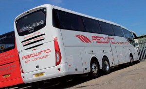 The rear end of one of the new Irizar i6s