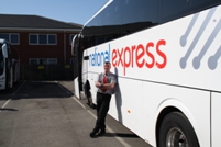 National Express driver Simon Jay, 49, who served for 22 years as Petty Officer Writer with the Royal Navy