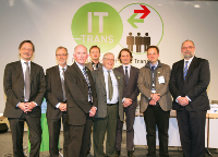 Representatives from UITP, ITSO, Interappli, Calypso Network Association and VDV KA and the MoU signing in February last year