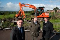 Andy Burnham (MP for Leigh), Cllr Andrew Fender (Chair, TfGMC) and Cllr Mark Aldred (Vice Chair, TfGMC).
