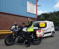 Mobile Engineer Jamie Baker found that needing a limited amount of tools for most issues with lifts meant a motorbike was the best option for beating London traffic
