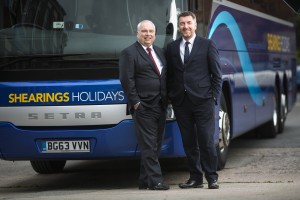 Phil White (left) with Shearings CEO Denis Wormwell