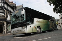 Fishwick operated both local bus services and coach tours. This Van Hool TX15 Alicron coach is seen in Bowness in July 2015. GARETH EVANS