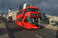 New Routemaster LT573 seen on London Bridge on October 14 – its second day of service on route 149. KRISTIAN LAKE