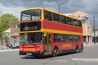 Carter’s fleet is predominantly second-hand double-deck although this VDL SB180 was bought new. ANDY IZATT