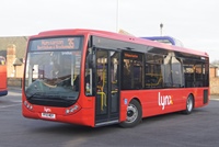One of the former South Lancs short Optare Tempos that has just been repainted in Lynx livery will be used on the 36. DAVID BELL