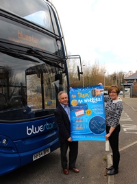 Nick Farthing, Chairman of the Three Rivers CRP, launches the new initiative with Bluestar’s Nikki Honer