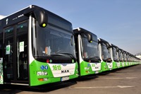 The 75 MAN Lion’s City CNG buses for Miskolc have introduced a new green and white livery. MAN