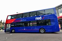 The refurbished Wrightbus Gemini-bodied Volvo B7s have been given new Red Express branding