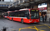This Go-Ahead London General Mercedes-Benz Citaro has been pained in an earlier Red Arrow livery and given a fleet number reflecting the AEC Merlins that operated the routes throughout the 1970s. KRIS LAKE