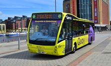 The Optare Versas on Go North East’s Quaylink service were given new branding as the service was expanded in increase in frequency
