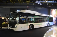 Another Scania ‘green’ option, the hybrid Citywide was exhibited at Busworld Kortrijk last October. ANDY IZATT