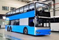 A first look at one of Ensignbus' Chinese-built BCI double-deckers. This example is pictured devoid of details such as wheel trims and fleet names as it is seen inside the factory. ENSIGNBUS