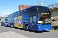 A left-hand drive Plaxton Elitei coach from the Megabus Europe network seen at the UK Coach Rally this year. GARETH EVANS