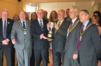 Roger receives his award from the Bognor Regis Chamber of Commerce and Industry 
