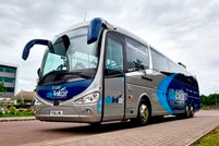 The Glasgow to Edinburgh airport route coaches sport a striking new livery