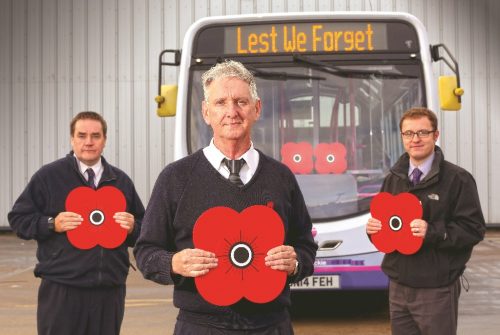 The operator hoped to make attending services and events to commemorate our armed forces, as simple as possible with free fares. FIRST ABERDEEN