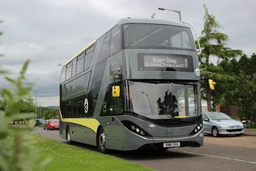 The first 10 Enviro400 Citys have been in service on Blackpool’s Palladium route since July. GARETH EVANS