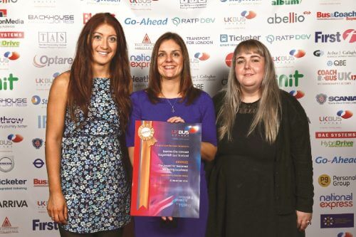 The Award for Sustained Marketing Excellence - Bronze went to Stagecoach East Scotland, pictured here are: Katie Craig, Sarah Elliott and Laura Dickson