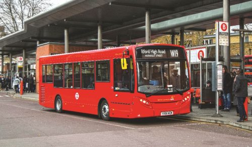 ADL Enviro200 no.1236 is seen in Wlasthamstow Central Bus Station while operating on the Route W19 to Ilford on Sunday (November 27). KRIS LAKE